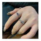 不规则紫水晶戒指女轻奢小众设计指环食指时尚个性高级感手饰戒子